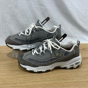 Skechers D'Lites Gray Air Cooled Comfort Athletic Shoes Women’s Size 8
